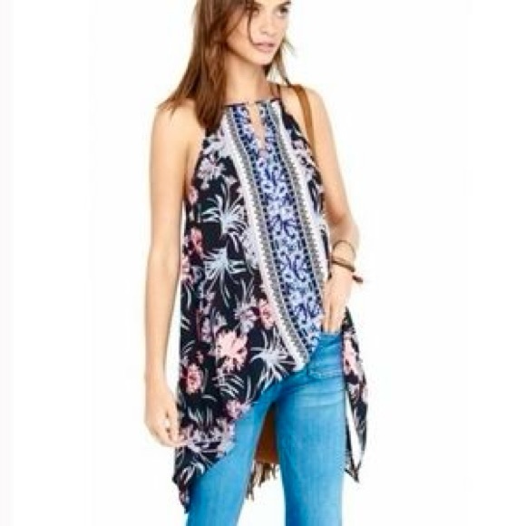 Express Tops - Express Handkerchief Tank Top